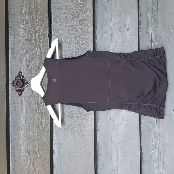 ATHLETA Black Stealth Sculptek Compression Tank Top sz XXS Women's Athletic Yoga - Picture 7 of 12